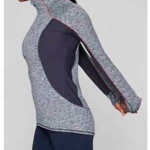 Athleta color-block 1/4 zip running pullover